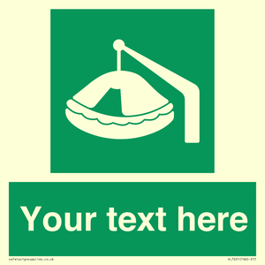 Custom sign Safe condition Davit-launched liferaft